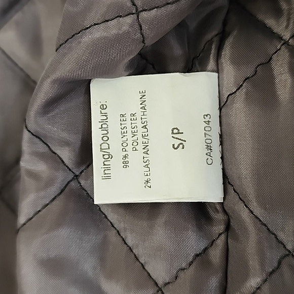 TYLI Italy Two-Layer Chain Rhinestone Detail Gray Coat - Picture 12 of 13